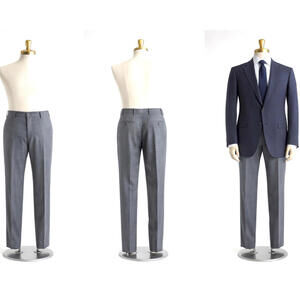 Suit Supply Brescia Men's Gray Wool Dress Pants Size 52 EU – Tailored Slim Fit C
